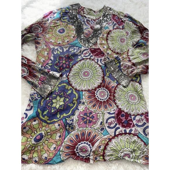 Industrie B 100% Silk Sz. L Blouse. New W/ Out Tags. Beautiful - Picture 6 of 11